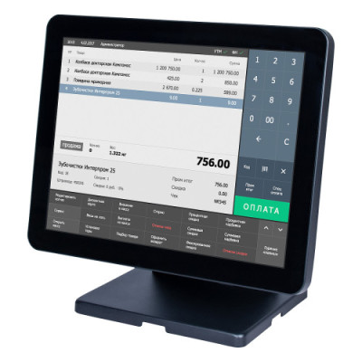 Сенсорный моноблок POSCenter Atlas (15", PCAP, J4125, RAM 4Gb, SSDM2 128Gb, MSR) с Windows